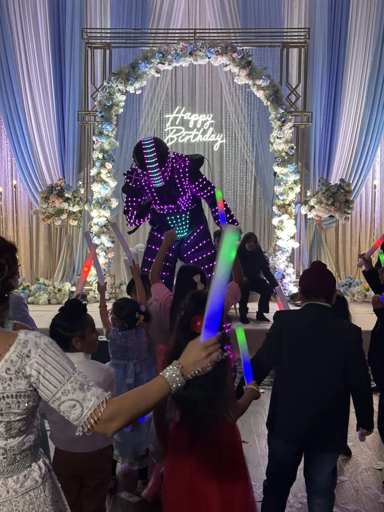 LED Robot Dancing with kids